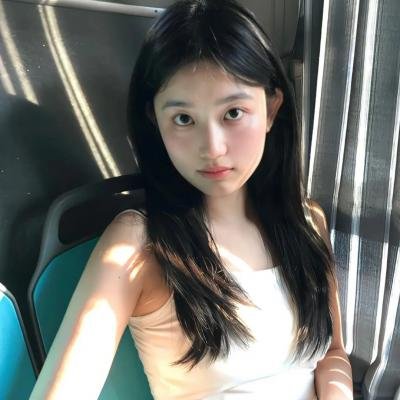 穿风信子蓝的少女